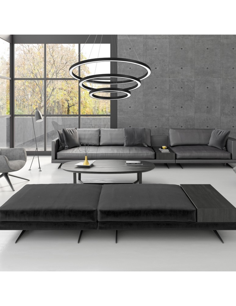 Pendant lamps circles - Milagro GALAXIA BLACK 85W LED pendant lamp ML8424 - product kolory-swiatla.pl 7