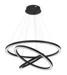 Pendant lamps circles - Milagro GALAXIA BLACK 85W LED pendant lamp ML8424 - product 9