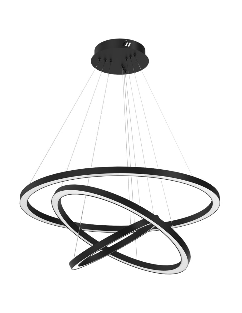 Pendant lamps circles - Milagro GALAXIA BLACK 85W LED pendant lamp ML8424 - product kolory-swiatla.pl 9