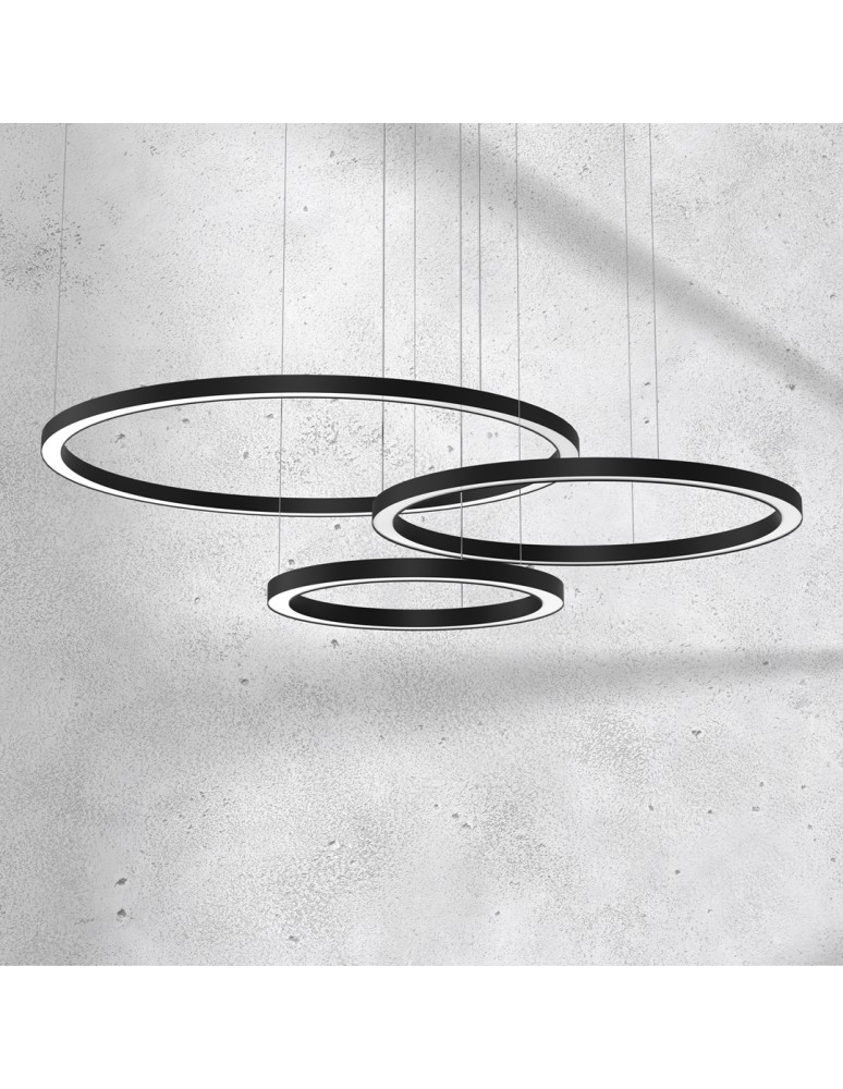 Pendant lamps circles - Milagro GALAXIA BLACK 85W LED pendant lamp ML8789 - product kolory-swiatla.pl 3