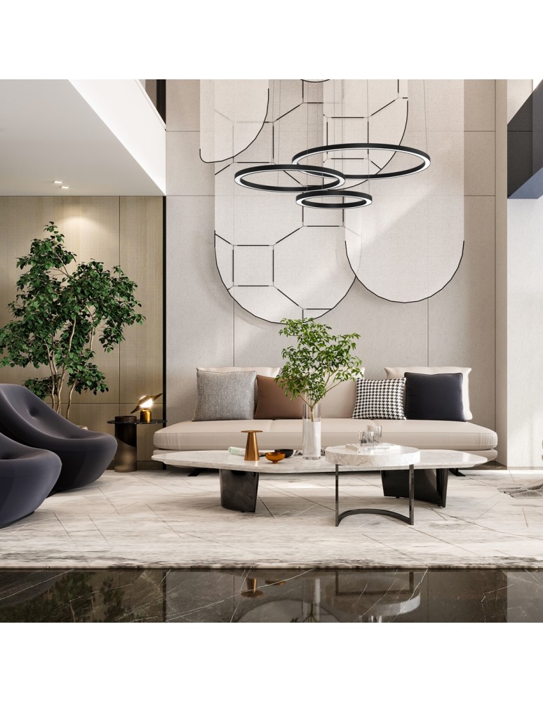 Pendant lamps circles - Milagro GALAXIA BLACK 85W LED pendant lamp ML8789 - product kolory-swiatla.pl 4