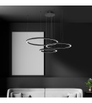 Pendant lamps circles - Milagro GALAXIA BLACK 85W LED pendant lamp ML8789 - product 6