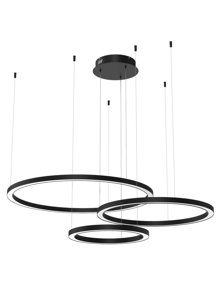 Pendant lamps circles - Milagro GALAXIA BLACK 85W LED pendant lamp ML8789 - product kolory-swiatla.pl 8