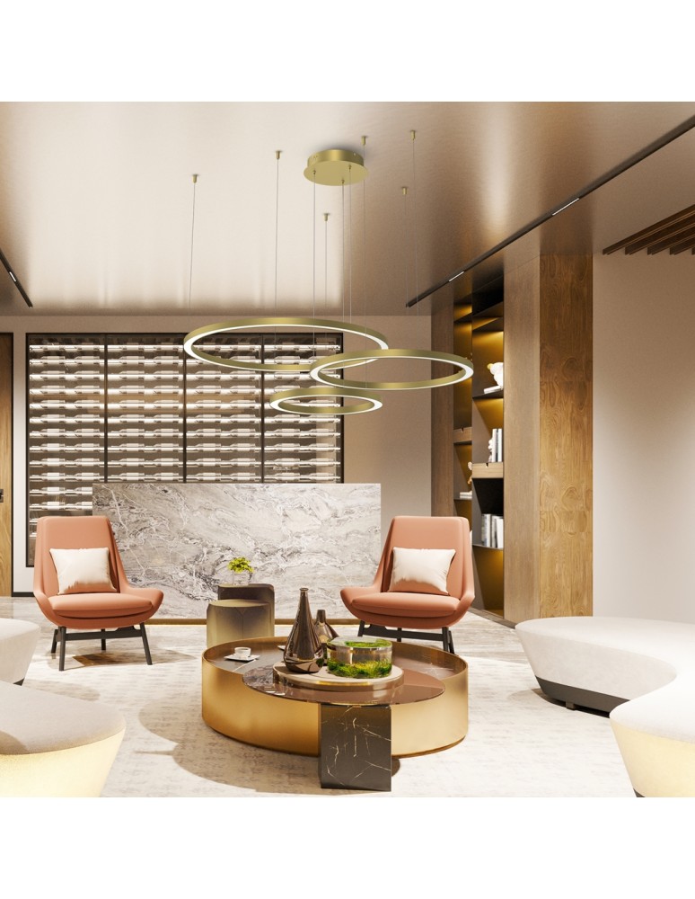 Pendant lamps circles - Milagro GALAXIA GOLD 85W LED pendant lamp ML8790 - product kolory-swiatla.pl 5