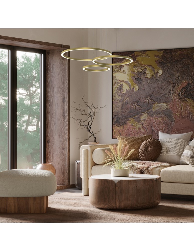 Pendant lamps circles - Milagro GALAXIA GOLD 85W LED pendant lamp ML8790 - product kolory-swiatla.pl 6