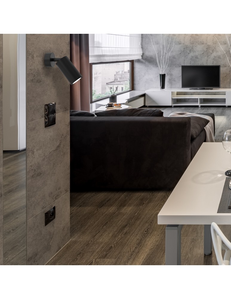 Adjustable wall lamps - Milagro Wall lamp HUDSON BLACK 1xGU10 MLP8794 - product kolory-swiatla.pl 3