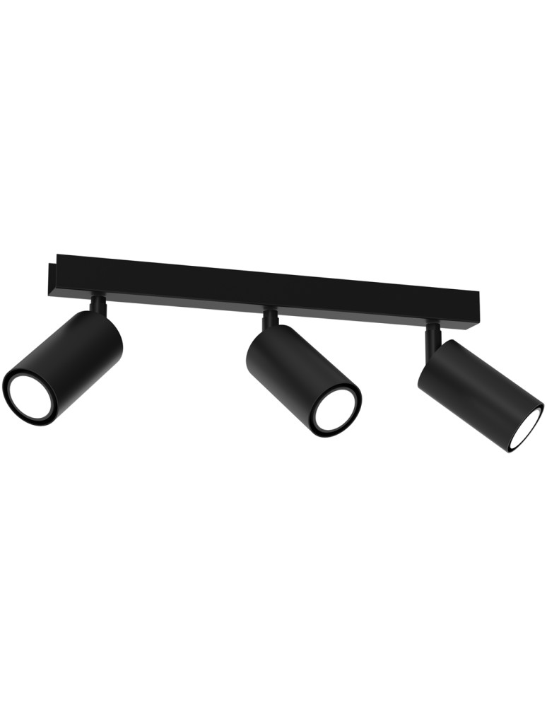 Milagro Lampa sufitowa HUDSON BLACK 3xGU10 MLP8796