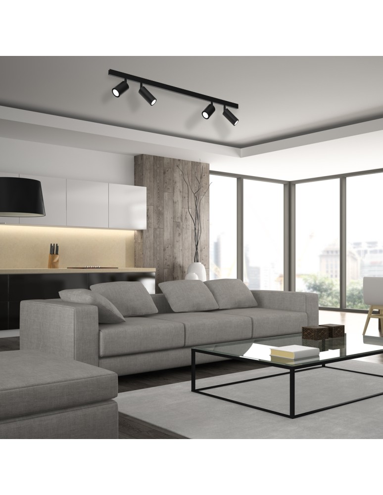 Spotlight ceiling lamps - Milagro HUDSON BLACK 4xGU10 MLP8797 ceiling lamp. - product kolory-swiatla.pl 4