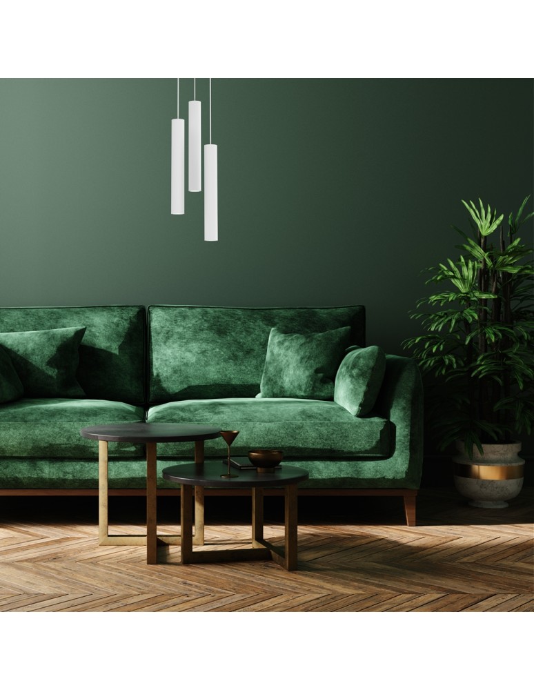 Pendant lamps - Milagro HUDSON WHITE 3xGU10 pendant lamp MLP8800 - product kolory-swiatla.pl 4