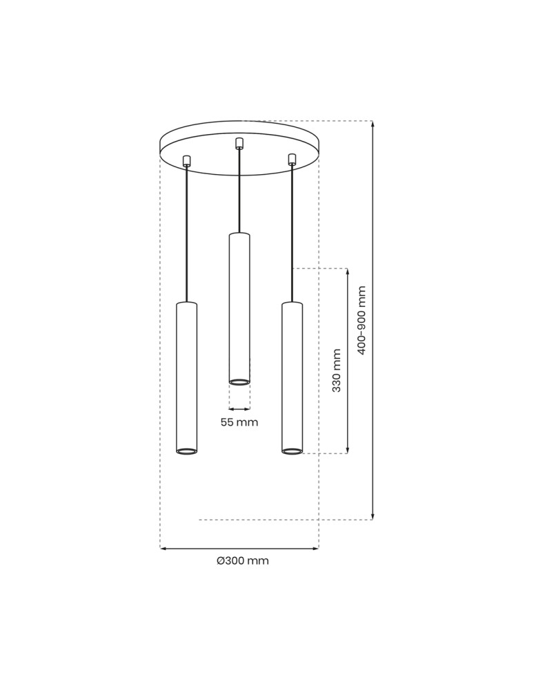 Pendant lamps - Milagro HUDSON WHITE 3xGU10 pendant lamp MLP8800 - product kolory-swiatla.pl 5