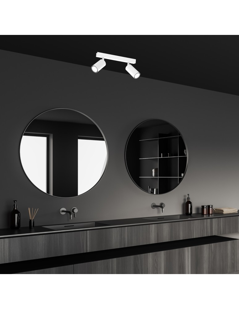 Spotlight ceiling lamps - Milagro HUDSON WHITE 2xGU10 MLP8802 ceiling lamp. - product kolory-swiatla.pl 2