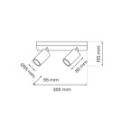 Spotlight ceiling lamps - Milagro HUDSON WHITE 2xGU10 MLP8802 ceiling lamp. - product 4