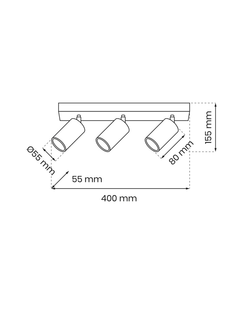 Spotlight ceiling lamps - Milagro HUDSON WHITE 3xGU10 ceiling lamp MLP8803. - product kolory-swiatla.pl 4