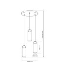 Pendant lamps - Milagro CLARISSA 3xGX53 pendant lamp MLP8669 - product 5