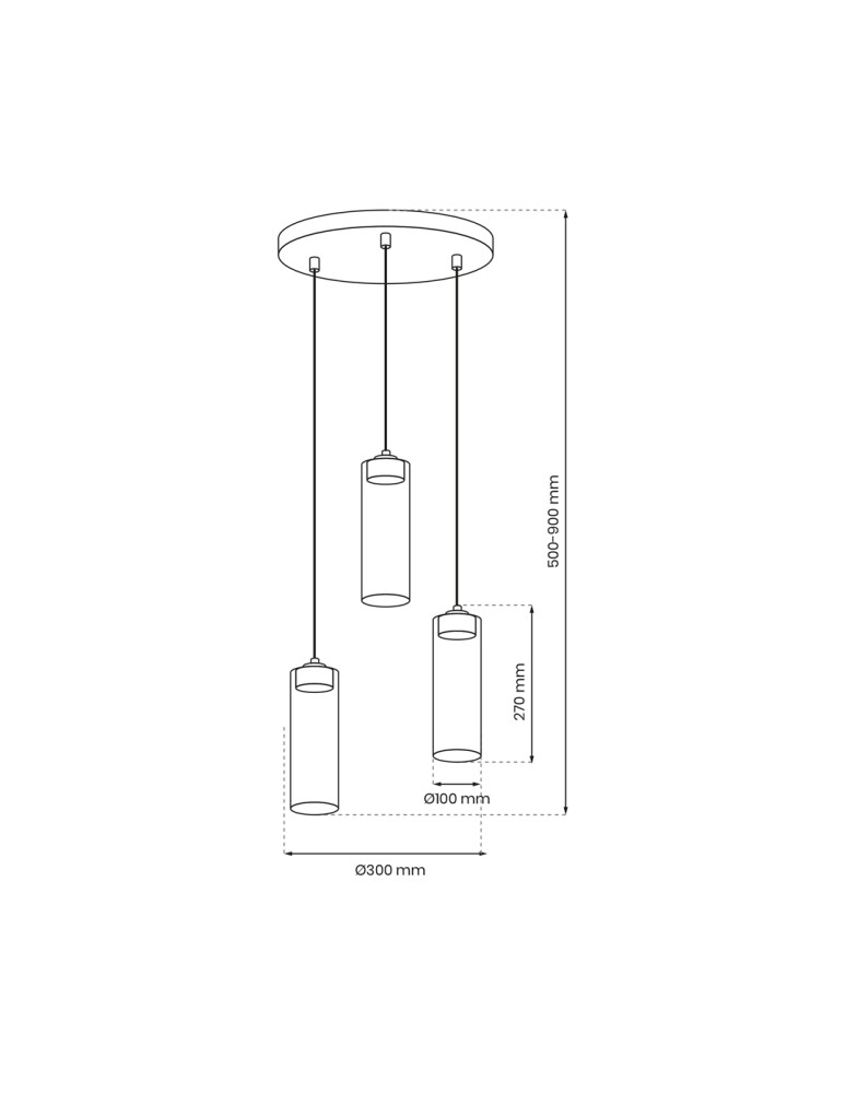 Pendant lamps - Milagro CLARISSA 3xGX53 pendant lamp MLP8669 - product kolory-swiatla.pl 5