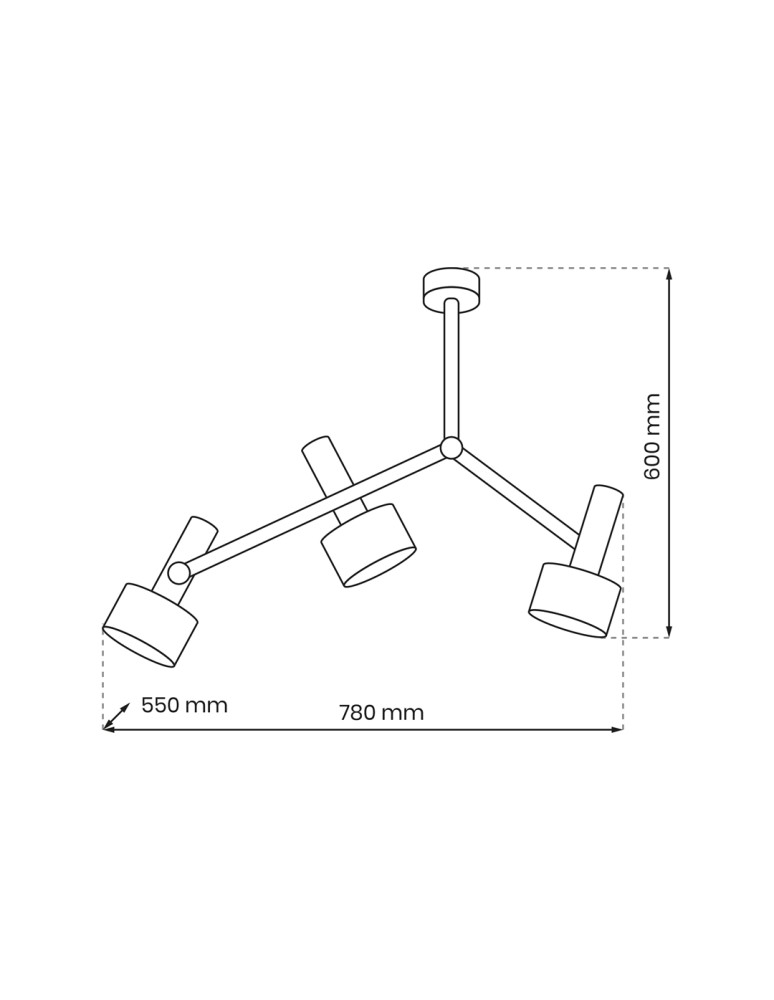 Pendant lamps - Milagro LINTERNA ceiling lamp 3xGX53 MLP8677 - product kolory-swiatla.pl 5