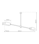 Pendant lamps - Milagro ASTRA 2xE27 ceiling lamp MLP8678 - product 5