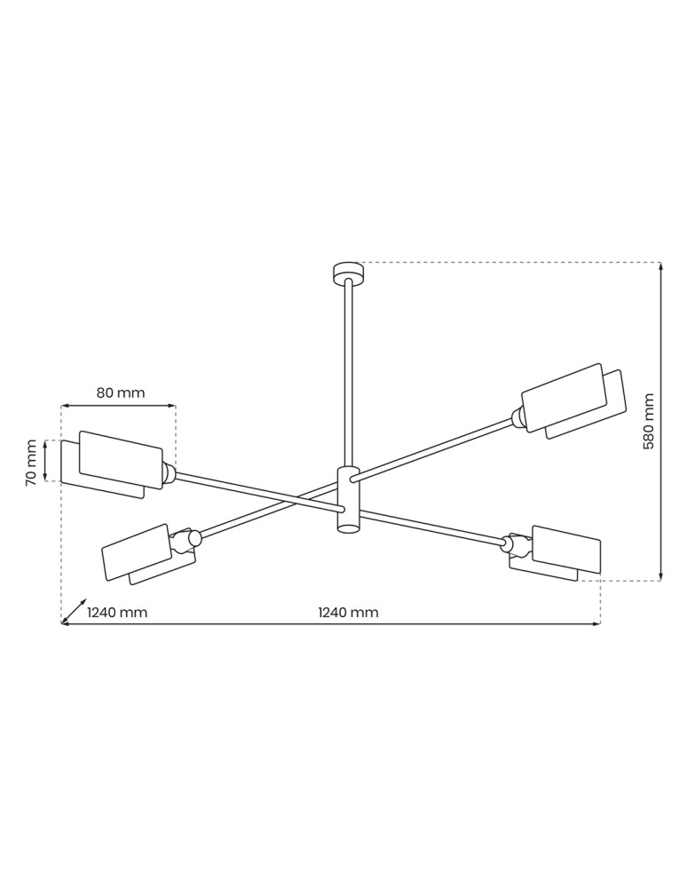 Pendant lamps - Milagro ASTRA 4xE27 ceiling lamp MLP8679 - product kolory-swiatla.pl 5
