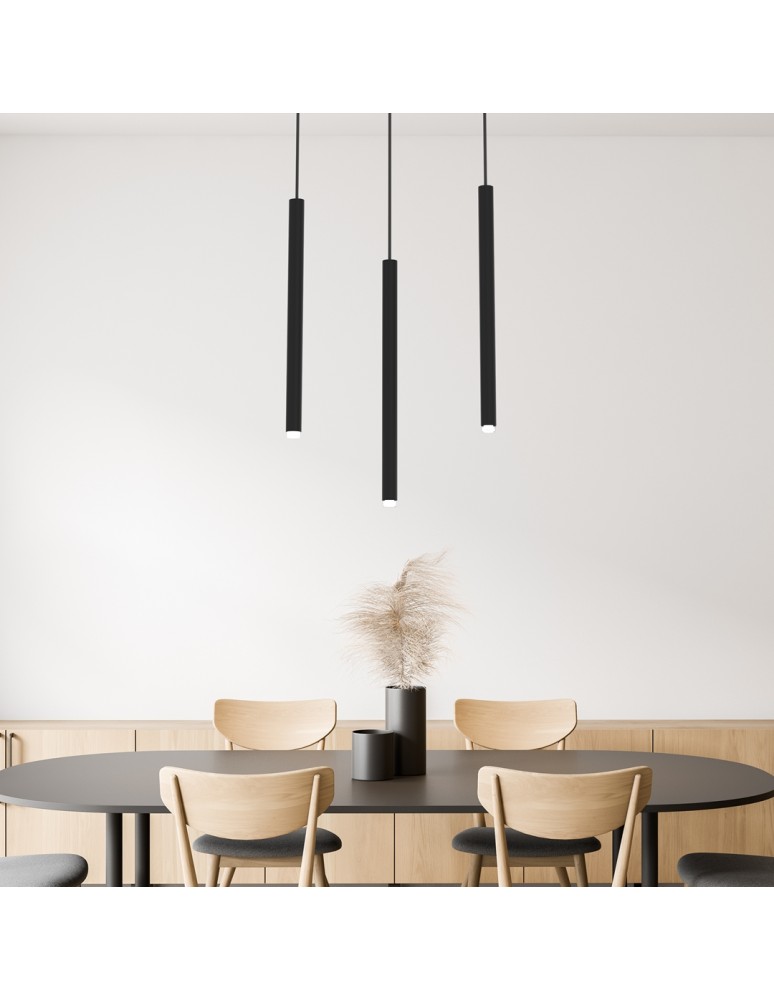 Icicle pendant lamps - Milagro MONZA BLACK pendant lamp 3xG9 max 8W LED MLP8840 - product kolory-swiatla.pl 3