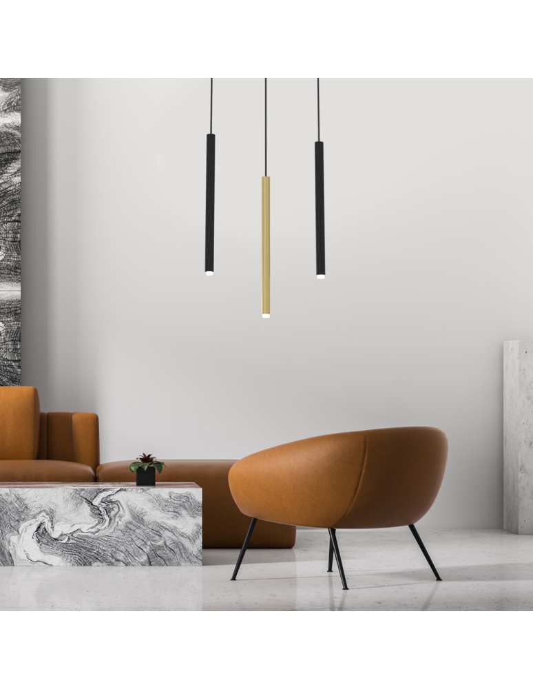 Icicle pendant lamps - Milagro MONZA BRASS pendant lamp 3xG9 max 8W LED MLP8841 - product kolory-swiatla.pl 3