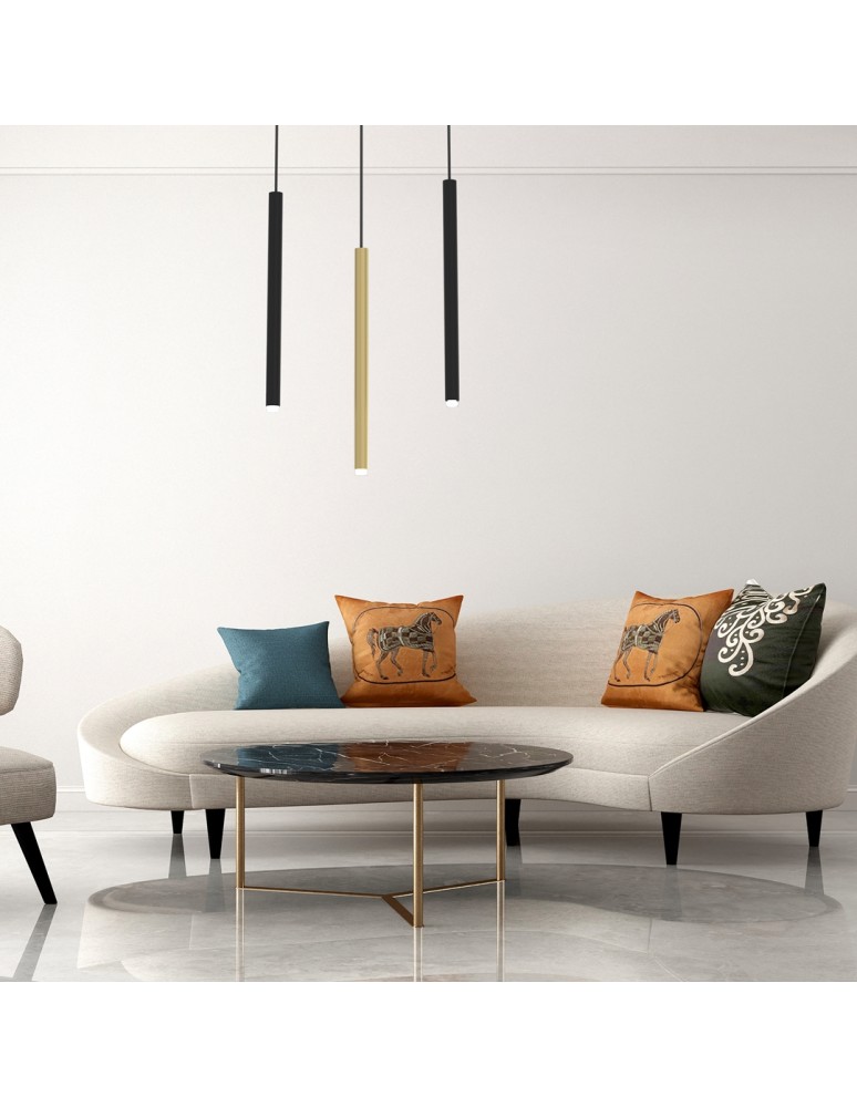 Icicle pendant lamps - Milagro MONZA BRASS pendant lamp 3xG9 max 8W LED MLP8841 - product kolory-swiatla.pl 4