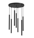 Icicle pendant lamps - Milagro MONZA BLACK pendant lamp 7xG9 max 8W LED MLP8842 - product 1