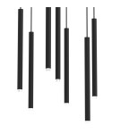 Icicle pendant lamps - Milagro MONZA BLACK pendant lamp 7xG9 max 8W LED MLP8842 - product 2