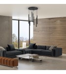 Icicle pendant lamps - Milagro MONZA BLACK pendant lamp 7xG9 max 8W LED MLP8842 - product 3