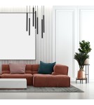 Icicle pendant lamps - Milagro MONZA BLACK pendant lamp 7xG9 max 8W LED MLP8842 - product 4