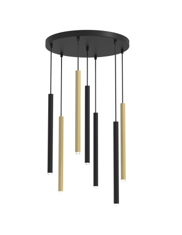 Milagro MONZA BRASS pendant lamp 7xG9 max 8W LED MLP8843
