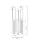 Icicle pendant lamps - Milagro MONZA BRASS pendant lamp 7xG9 max 8W LED MLP8843 - product 5