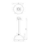 Green pendant lamps - Milagro BETA GREEN/GOLD 1xE27 35cm pendant lamp MLP8286 - product 5