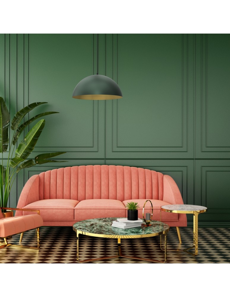 Green pendant lamps - Milagro BETA GREEN/GOLD pendant lamp 1xE27 45cm MLP8287 - product kolory-swiatla.pl 4