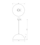 Green pendant lamps - Milagro BETA GREEN/GOLD pendant lamp 1xE27 45cm MLP8287 - product 5