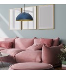 Blue pendant lamps - Milagro BETA NAVY BLUE/GOLD pendant lamp 1xE27 45cm MLP8289 - product 4