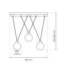 Pendant lamps - Milagro CAPRI 3xG9 pendant lamp MLP8818 - product 5