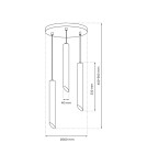 Pendant lamps - Milagro CORTE pendant lamp 3xGU10 MLP8830 - product 5