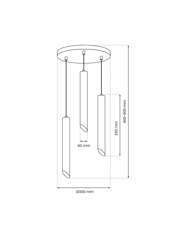 Pendant lamps - Milagro CORTE pendant lamp 3xGU10 MLP8830 - product kolory-swiatla.pl 5