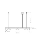 Milagro Lampa wisząca ALEXANDER 3xGX53 MLP8832