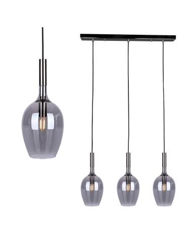 Milagro LUGANO SMOKED pendant lamp 3xE14 ML8814