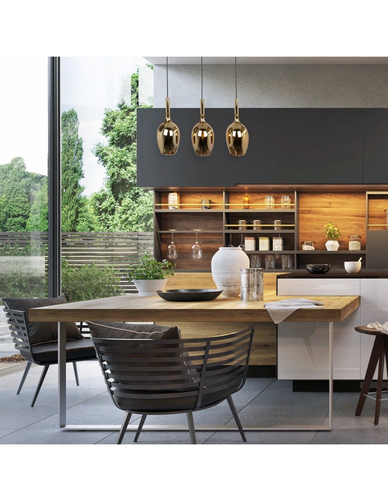 Pendant lamps - Milagro LUGANO GOLD 3xE14 pendant lamp ML8816 - product kolory-swiatla.pl 6