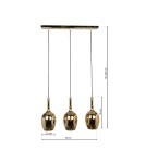 Pendant lamps - Milagro LUGANO GOLD 3xE14 pendant lamp ML8816 - product 7