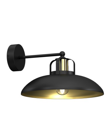 Milagro Wall lamp FELIX BLACK/GOLD 1xE27 MLP8904