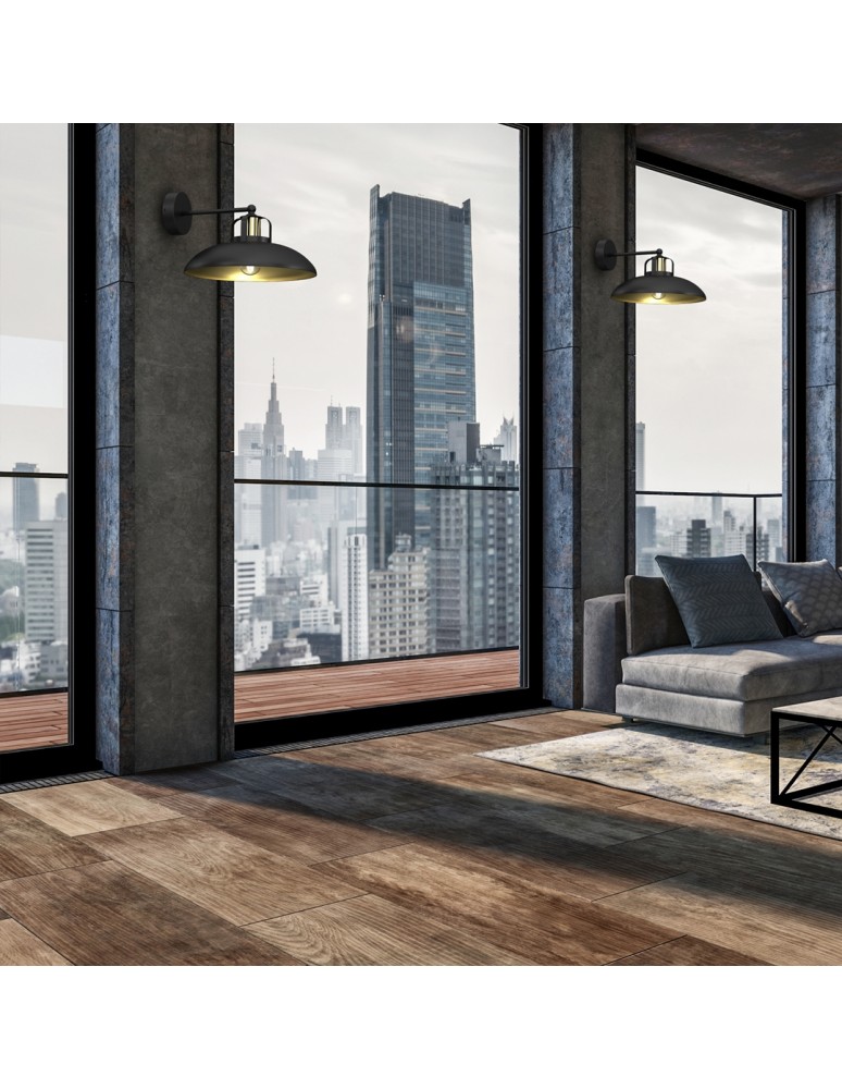 Loft wall lamps - industrial - Milagro Wall lamp FELIX BLACK/GOLD 1xE27 MLP8904 - product kolory-swiatla.pl 2