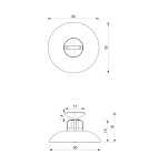 Loft ceiling lamps - industrial - Milagro FELIX BLACK/GOLD 1xE27 MLP8905 ceiling lamp. - product 4