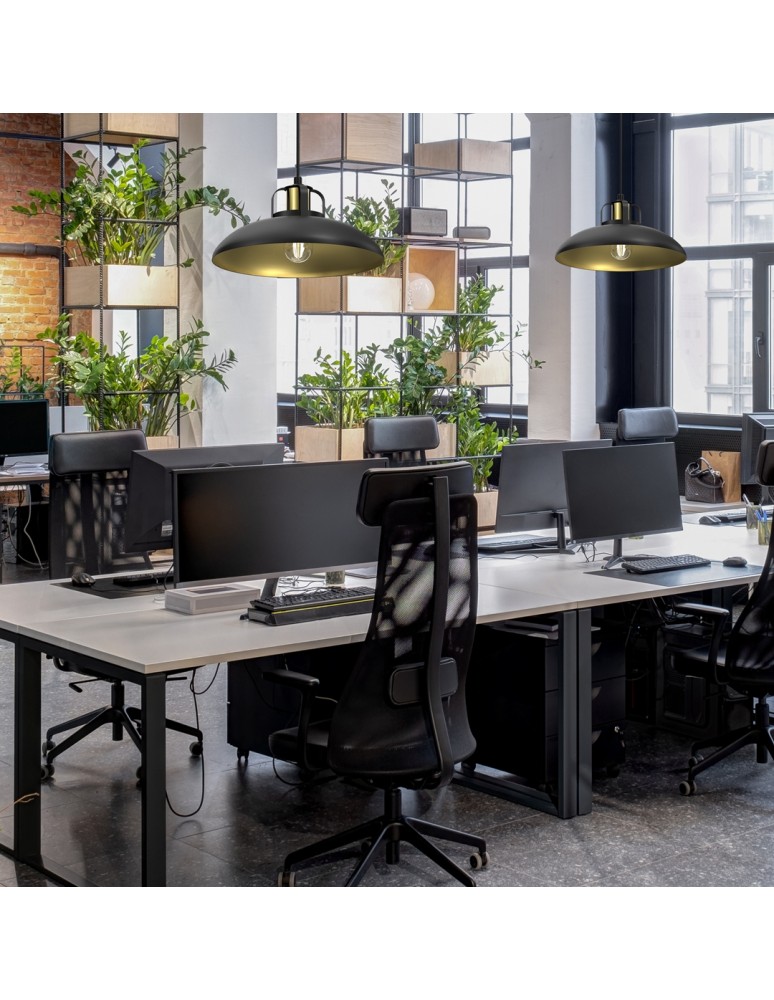 Pendant lamps - Milagro FELIX BLACK/GOLD 1xE27 pendant lamp MLP8906 - product kolory-swiatla.pl 3