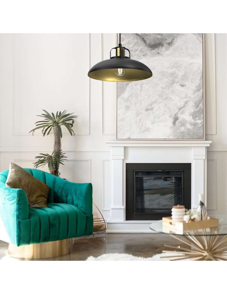 Pendant lamps - Milagro FELIX BLACK/GOLD 1xE27 pendant lamp MLP8906 - product kolory-swiatla.pl 4