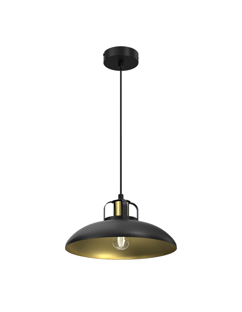 Pendant lamps - Milagro FELIX BLACK/GOLD 1xE27 pendant lamp MLP8906 - product kolory-swiatla.pl 6