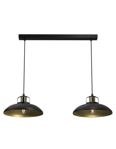 Milagro FELIX BLACK/GOLD 2xE27 pendant lamp MLP8907