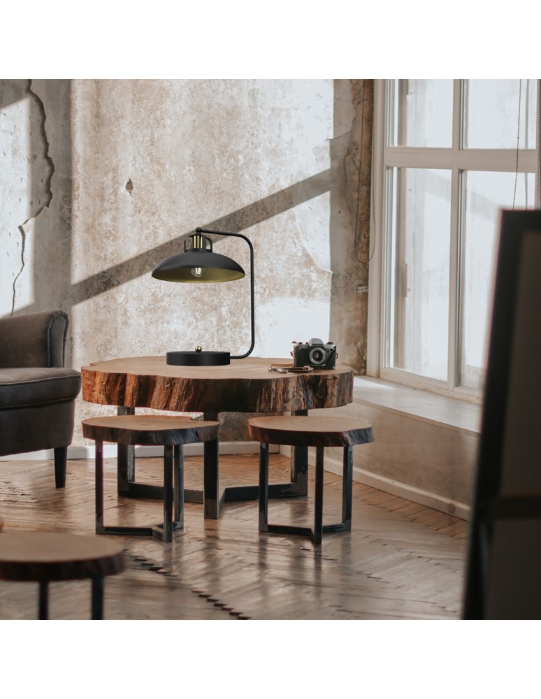 Milagro Lampka biurkowa FELIX BLACK/GOLD 1xE27 MLP8908